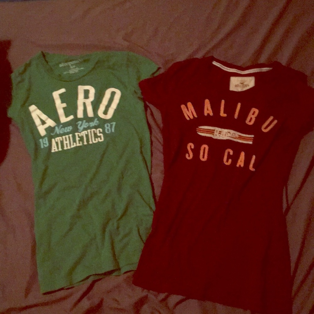 Holister and Aeropostale t-shirts